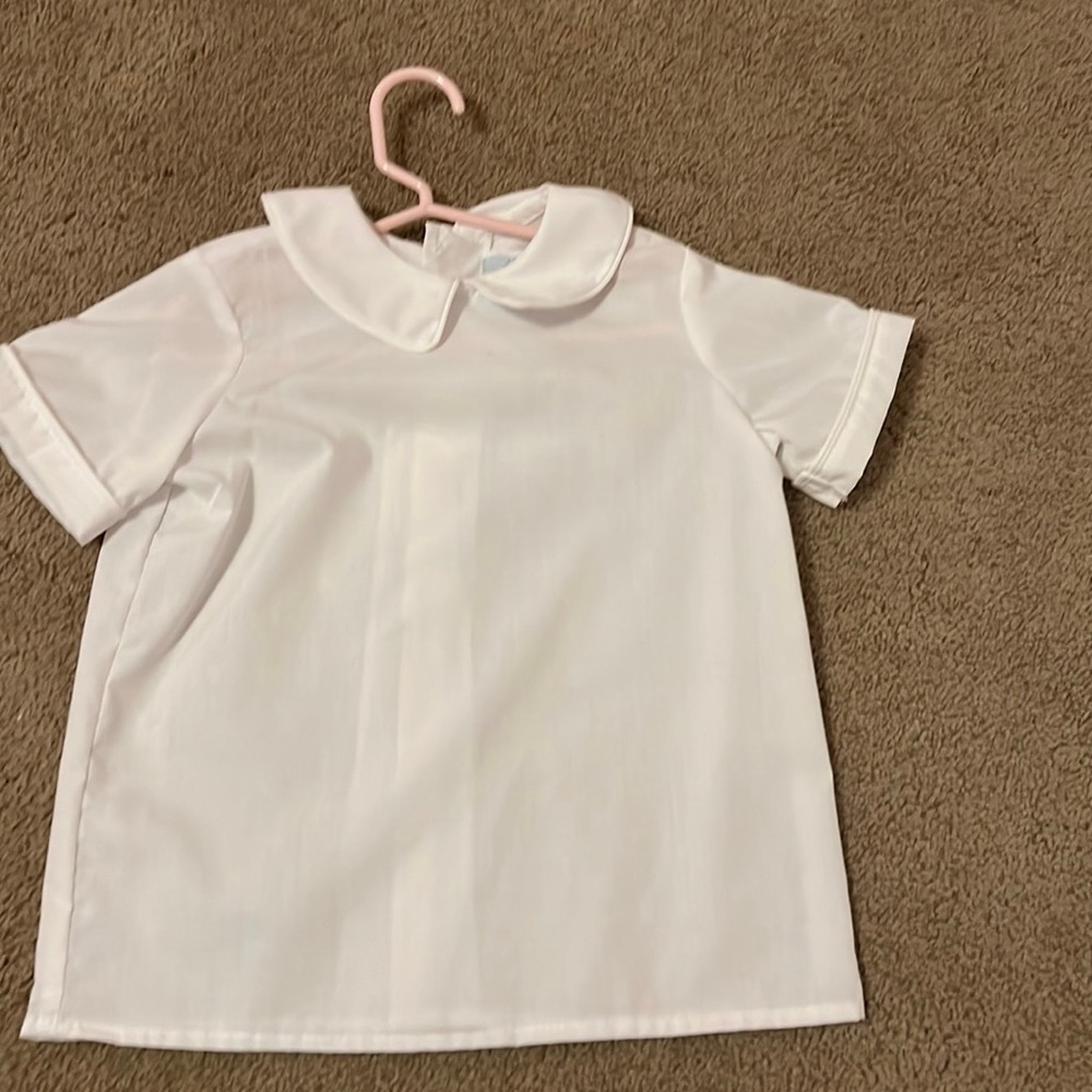 Boys/Girls white collard shirt